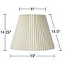 5_Springcrest Edie Ivory White Pleated Lamp Shade 11x19x14.5 (Spider) more views