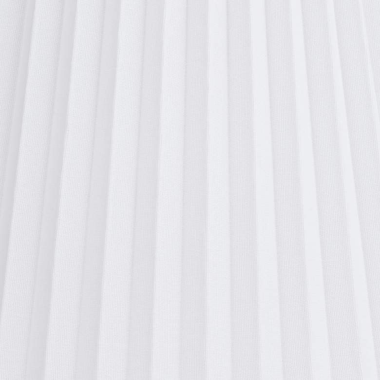 Image 2 Springcrest Edie White Linen Knife Pleat Lamp Shade 10x17x14.75 (Spider) more views