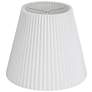 4_Springcrest Edie White Linen Knife Pleat Lamp Shade 10x17x14.75 (Spider) more views