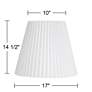 7_Springcrest Edie White Linen Knife Pleat Lamp Shade 10x17x14.75 (Spider) more views
