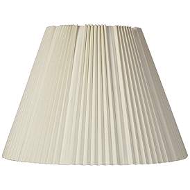 Image1 of Springcrest Eggshell Knife Pleated Lamp Shade 9x17x12.25 (Spider)