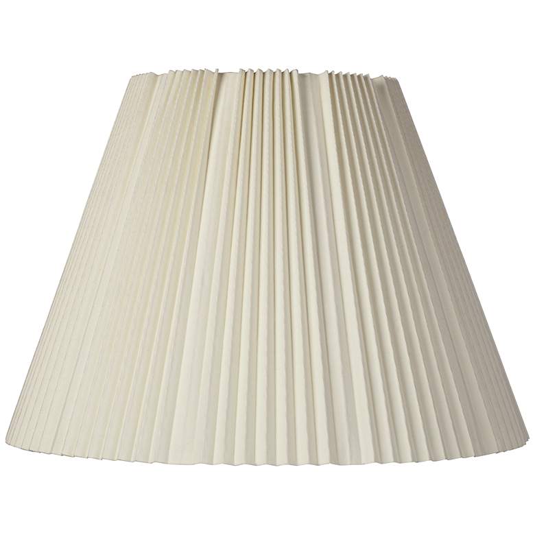 Image 1 Springcrest Eggshell Knife Pleated Lamp Shade 9x17x12.25 (Spider)