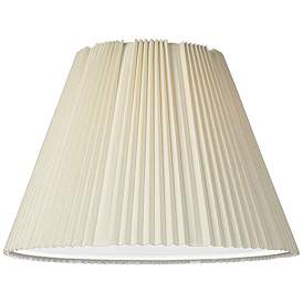 Image3 of Springcrest Eggshell Knife Pleated Lamp Shade 9x17x12.25 (Spider) more views