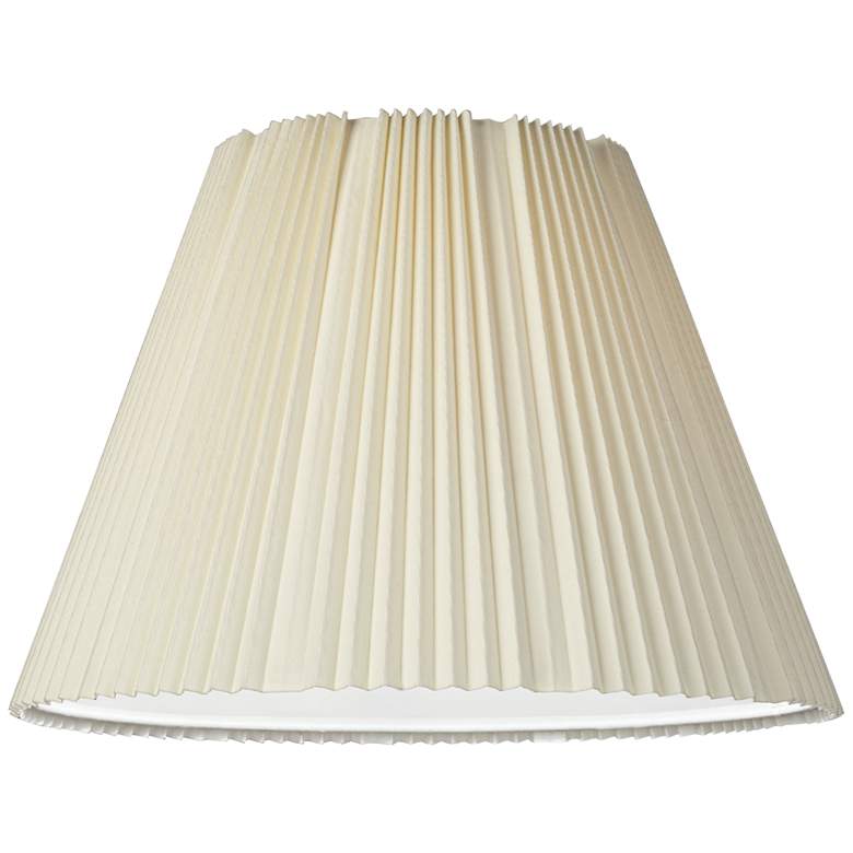 Image 3 Springcrest Eggshell Knife Pleated Lamp Shade 9x17x12.25 (Spider) more views