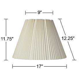 Image5 of Springcrest Eggshell Knife Pleated Lamp Shade 9x17x12.25 (Spider) more views