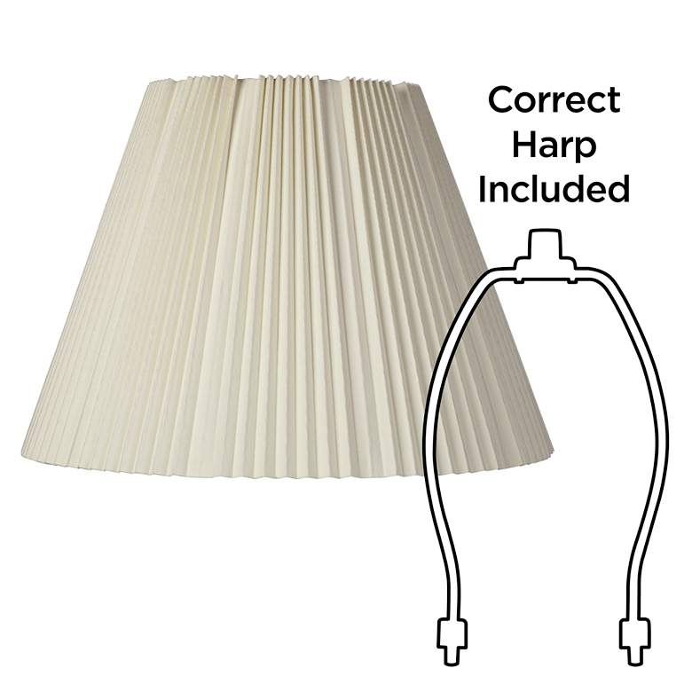 Image 6 Springcrest Eggshell Knife Pleated Lamp Shade 9x17x12.25 (Spider) more views