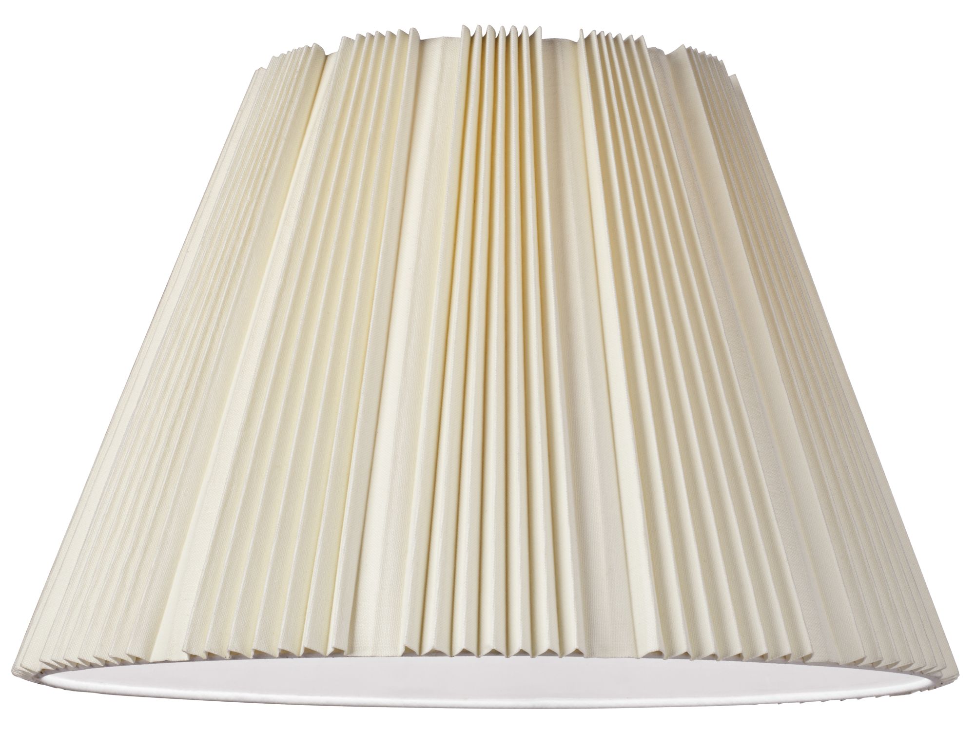 Image 4 Springcrest Eggshell White Pleated Bell Shade 10x19x13x12.25 (Spider) more views