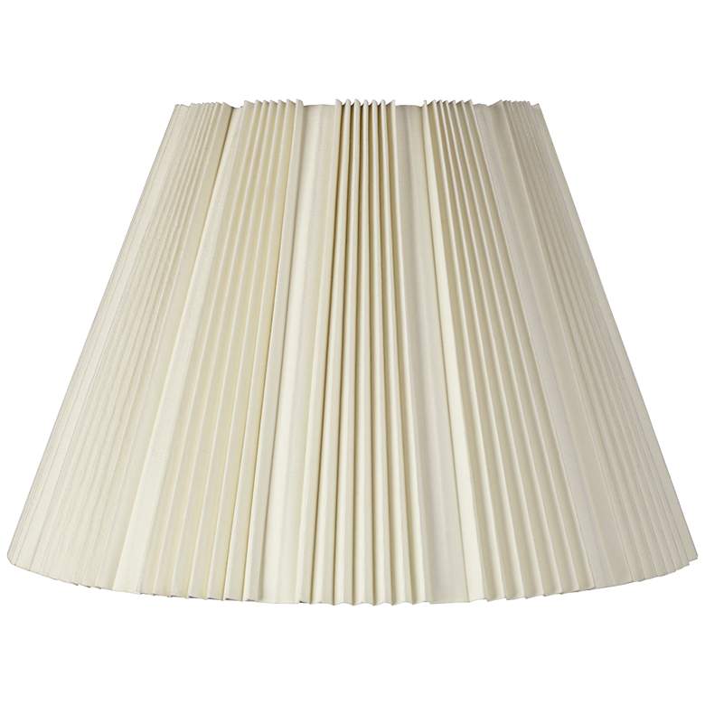Image 1 Springcrest Eggshell White Pleated Bell Shade 9.5x19x13x12.5 (Spider)