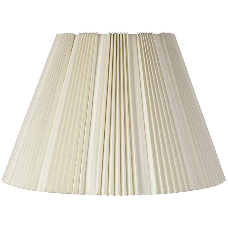 Image 1 Springcrest Eggshell White Pleated Bell Shade 9.5x19x13x12.5 (Spider)