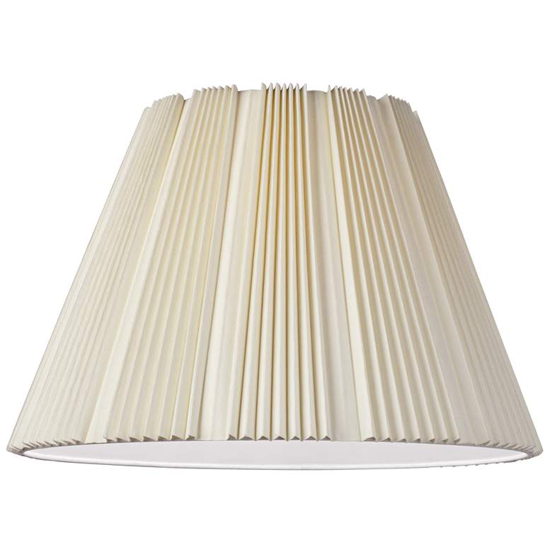 Image 4 Springcrest Eggshell White Pleated Bell Shade 9.5x19x13x12.5 (Spider) more views