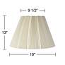 Springcrest Eggshell White Pleated Bell Shade 9.5x19x13x12.5 (Spider)