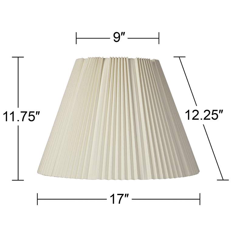 Image 5 Springcrest Eggshell White Pleated Lamp Shades 9x17x12.25 (Spider) Set of 2 more views
