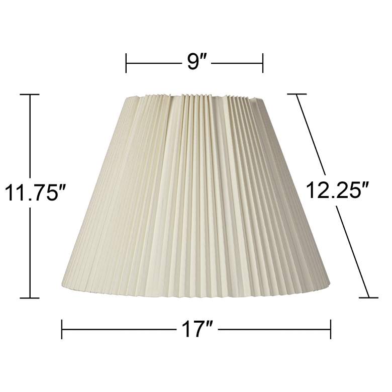 Image 5 Springcrest Eggshell White Pleated Lamp Shades 9x17x12.25 (Spider) Set of 2 more views