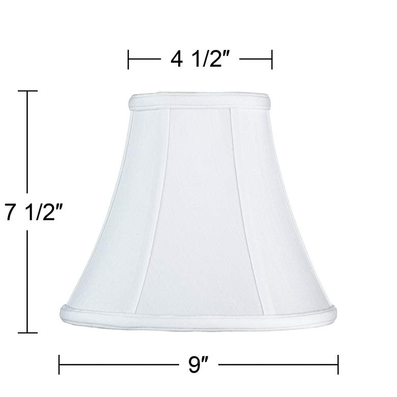 Image 5 Springcrest Elat Classic White Bell Lamp Shade 4.5x9x8 (Spider) more views