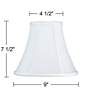 5_Springcrest Elat Classic White Bell Lamp Shade 4.5x9x8 (Spider) more views