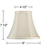 5_Springcrest Elat Creme Bell Lamp Shade 4.5x9x8 (Spider) more views
