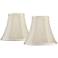 Springcrest Elat Creme Fabric Set of 2 Bell Lamp Shades 4.5x9x8 (Spider)