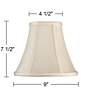 7_Springcrest Elat Creme Fabric Set of 2 Bell Lamp Shades 4.5x9x8 (Spider) more views