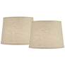 1_Springcrest Ella Burlap Linen Drum Lamp Shades 11x13x9.5 (Spider) Set of 2
