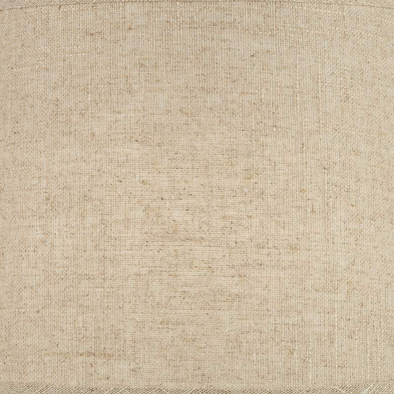 Image 2 Springcrest Ella Burlap Linen Drum Lamp Shades 11x13x9.5 (Spider) Set of 2 more views