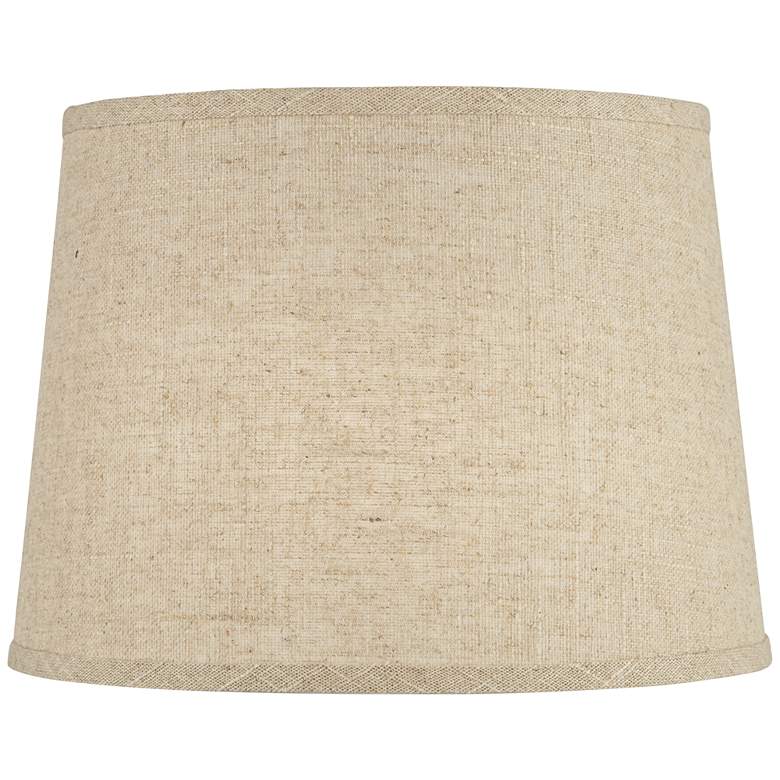 Image 3 Springcrest Ella Burlap Linen Drum Lamp Shades 11x13x9.5 (Spider) Set of 2 more views
