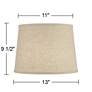 7_Springcrest Ella Burlap Linen Drum Lamp Shades 11x13x9.5 (Spider) Set of 2 more views