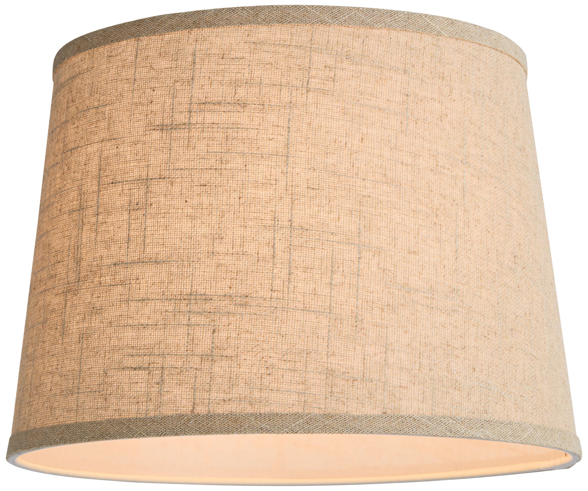 Springcrest Ella Burlap Linen Drum Lamp Shades 11x13x9.5 (Spider) Set of 2