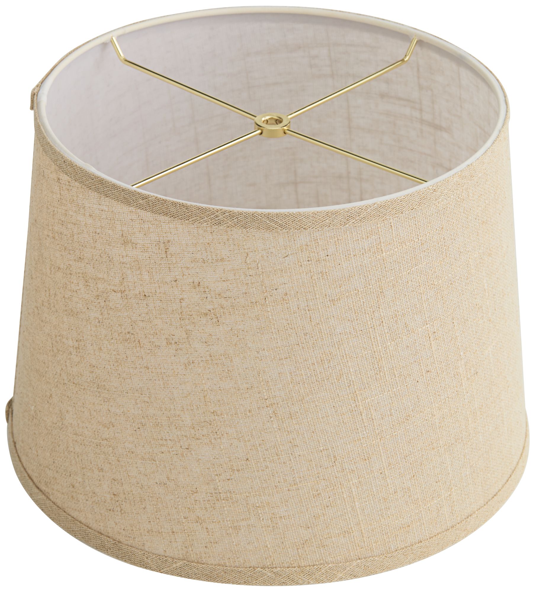 Springcrest Ella Burlap Linen Drum Lamp Shades 11x13x9.5 (Spider) Set of 2