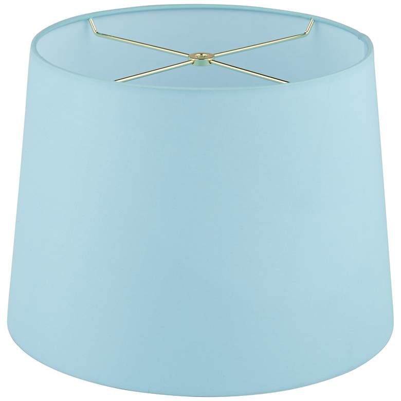 Image 5 Springcrest Ella Soft Blue Drum Lamp Shades 11x13x9.5 (Spider) Set of 2 more views