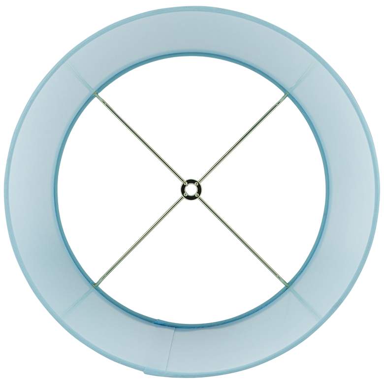 Image 6 Springcrest Ella Soft Blue Drum Lamp Shades 11x13x9.5 (Spider) Set of 2 more views