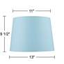 7_Springcrest Ella Soft Blue Drum Lamp Shades 11x13x9.5 (Spider) Set of 2 more views