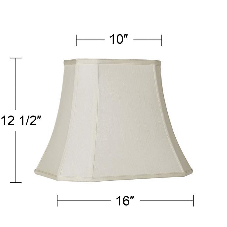 Image 5 Springcrest Elva Off-White Oblong Cut Corner Shade 7/10x12/16x13 (Spider) more views