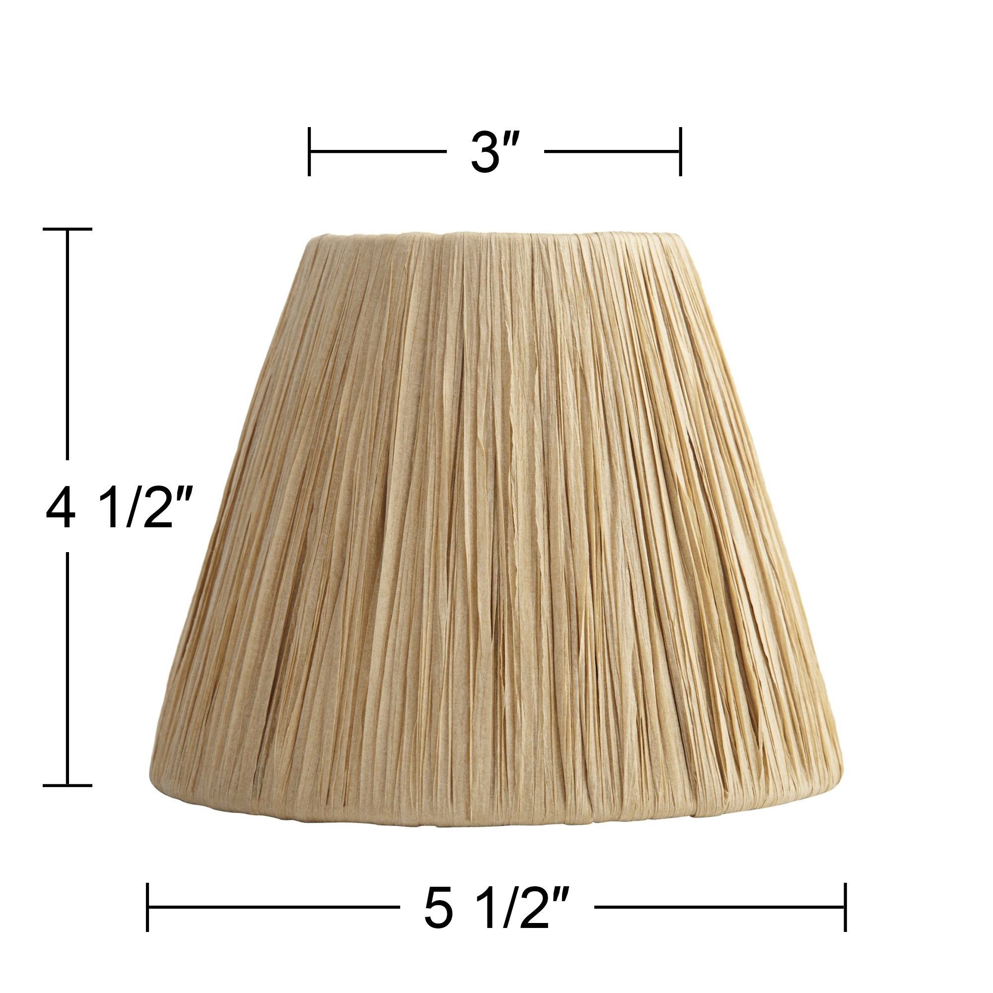 Image 6 Springcrest Elzie Lafite Raffia Tapered Empire Shade 3x5.5x4.5 (Clip-On) more views
