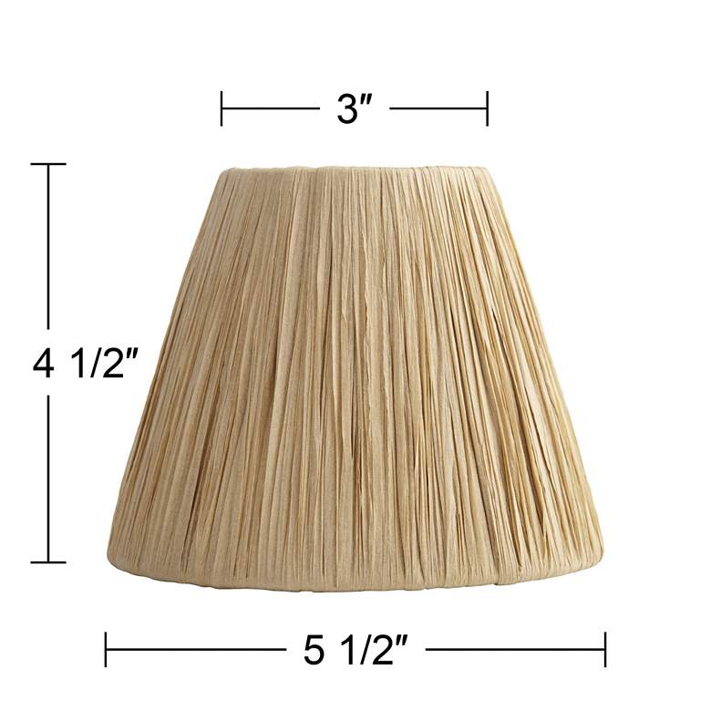 Springcrest Shade Springcrest Elzie Lafite Raffia Tapered Empire Shade 3x5.5x4.5 (Clip-On ...
