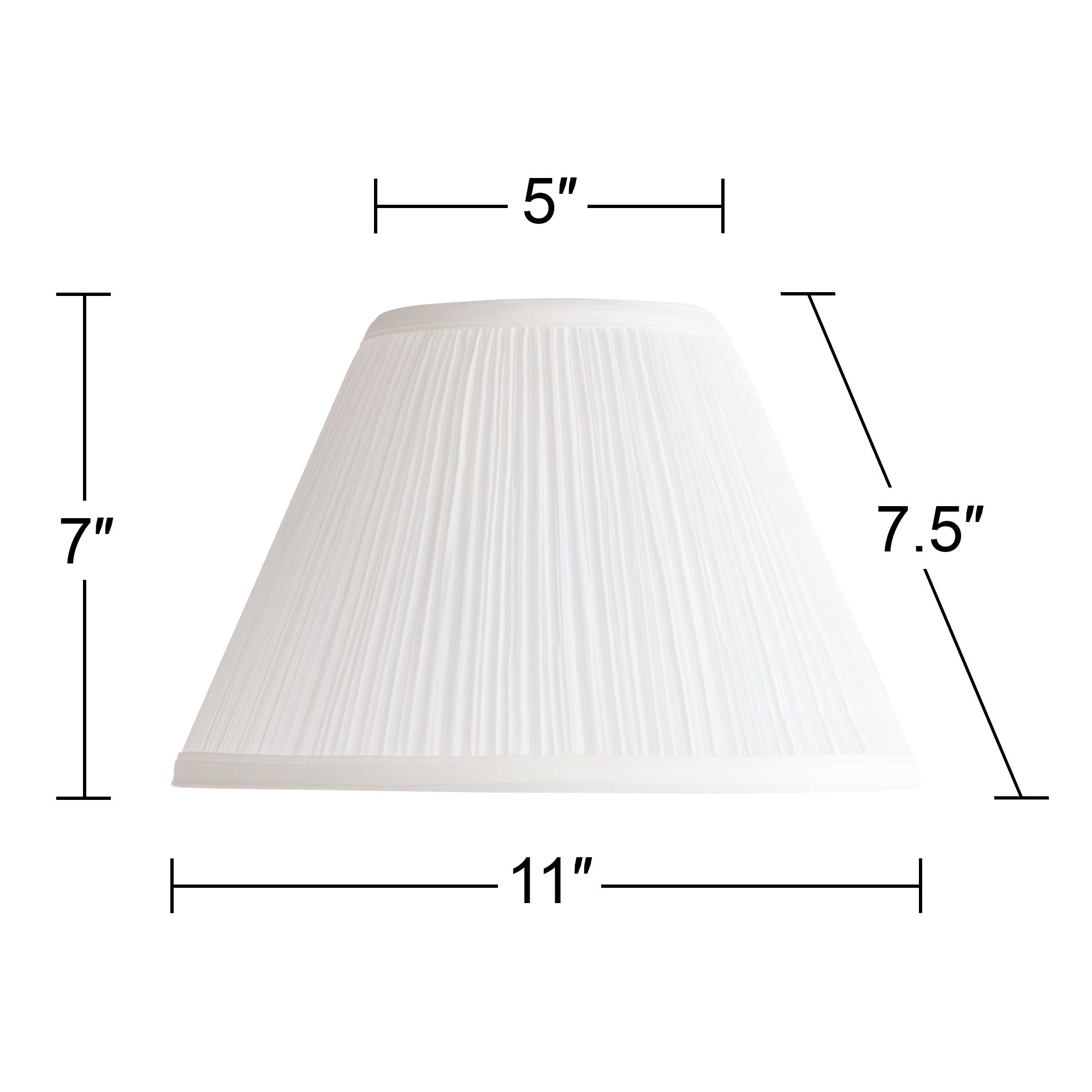 Springcrest Enoki White Mushroom Pleated Clip Shade 5x11x7.5 (Clip-On)