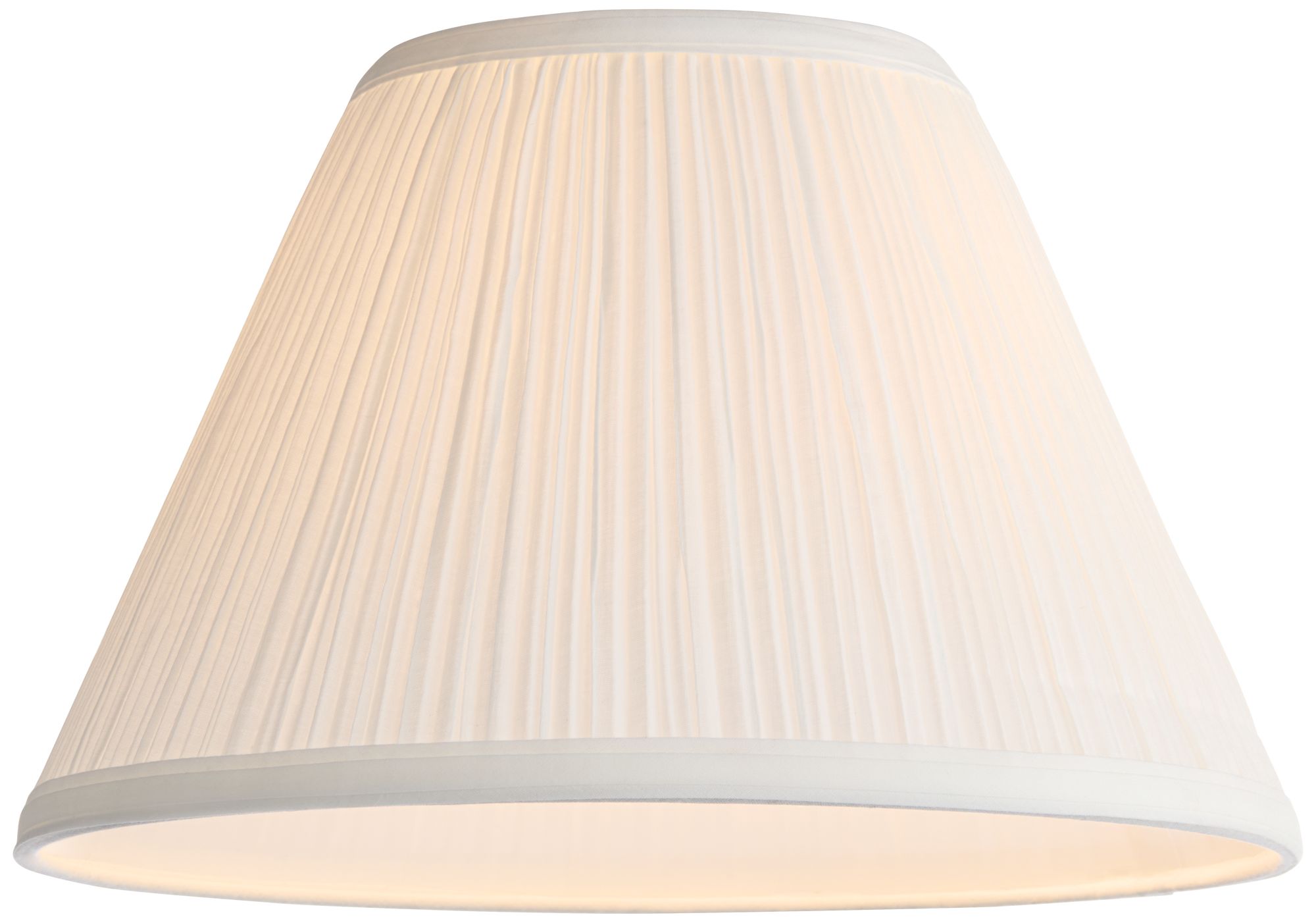Springcrest Enoki White Mushroom Pleated Clip Shade 5x11x7.5 (Clip-On)