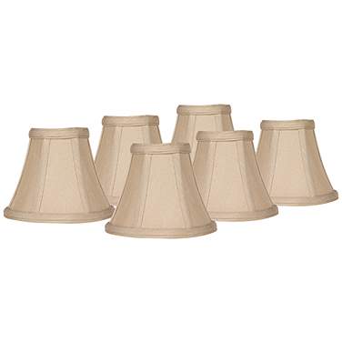 Springcrest Evaline Taupe Fabric Lamp Shade 3x6x5x5 (Clip-On) Set of 6