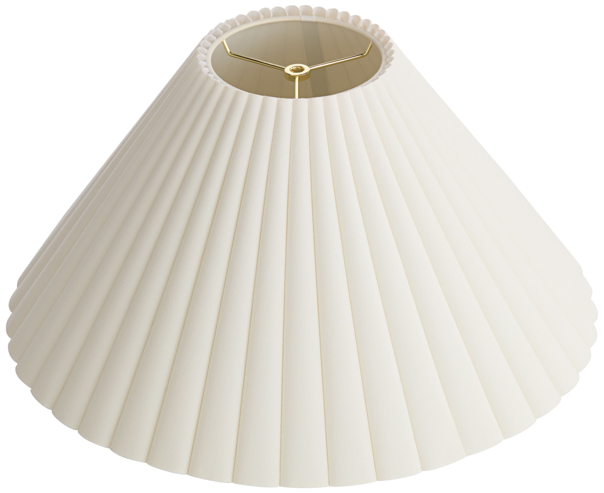 Springcrest Falco Antique White Pleat Lamp Shade 6.75x20.75x12.5 (Spider)