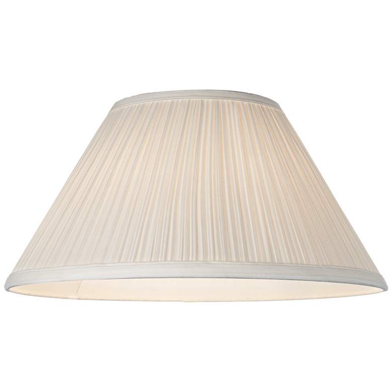 Image 2 Springcrest Fannie Ivory Mushroom Pleated Lamp Shade 6x14x8 (Spider) more views