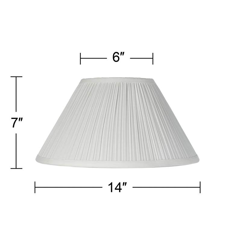 Image 5 Springcrest Fannie Ivory Mushroom Pleated Lamp Shade 6x14x8 (Spider) more views