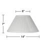 5_Springcrest Fannie Ivory Mushroom Pleated Lamp Shade 6x14x8 (Spider) more views