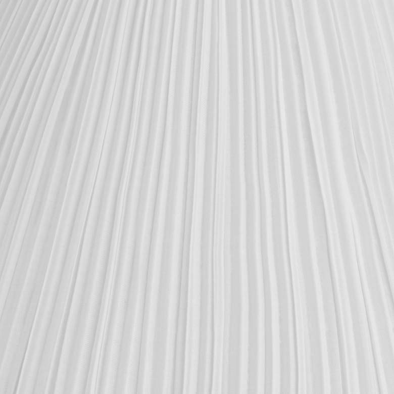 Image 2 Springcrest Fannie White Mushroom Pleated Lamp Shade 6x14x8 (Spider) more views