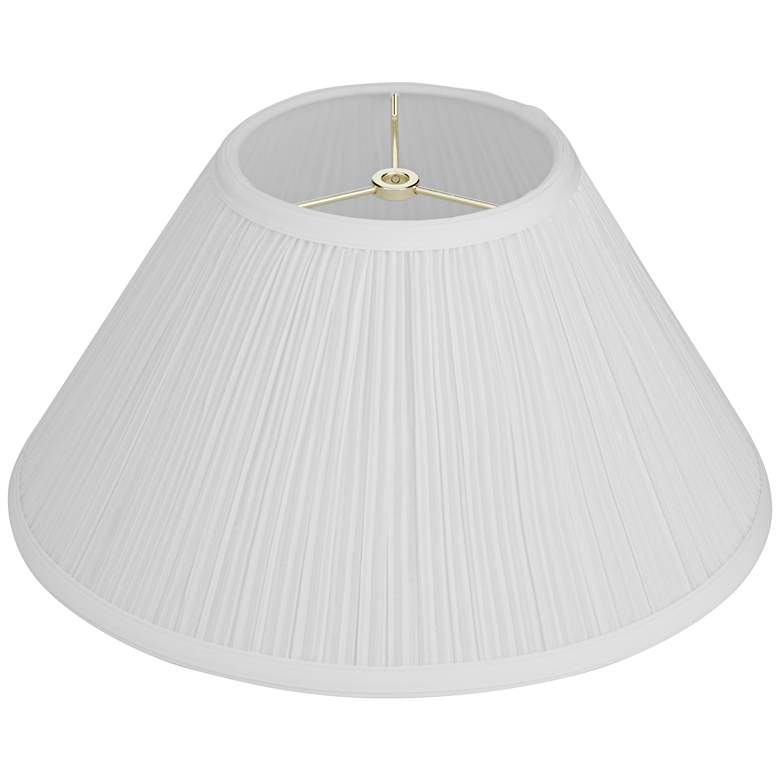 Image 4 Springcrest Fannie White Mushroom Pleated Lamp Shade 6x14x8 (Spider) more views