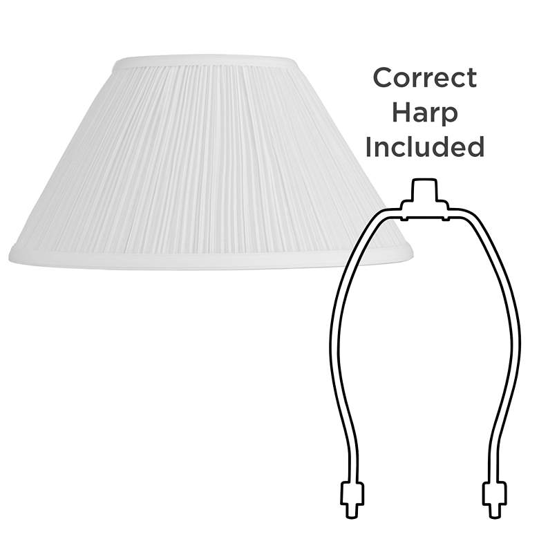 Image 6 Springcrest Fannie White Mushroom Pleated Lamp Shade 6x14x8 (Spider) more views