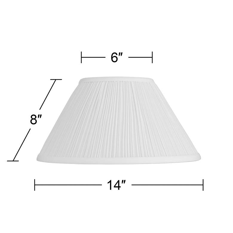 Image 7 Springcrest Fannie White Mushroom Pleated Lamp Shade 6x14x8 (Spider) more views