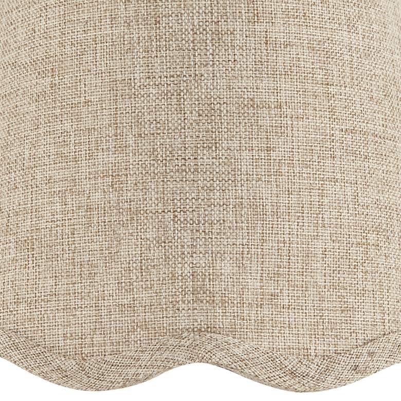 Image 2 Springcrest Fawn Brown Scallop Set of 4 Lamp Shades 4x6x5.5 (Clip-On) more views