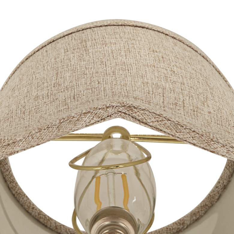 Image 3 Springcrest Fawn Brown Scallop Set of 4 Lamp Shades 4x6x5.5 (Clip-On) more views