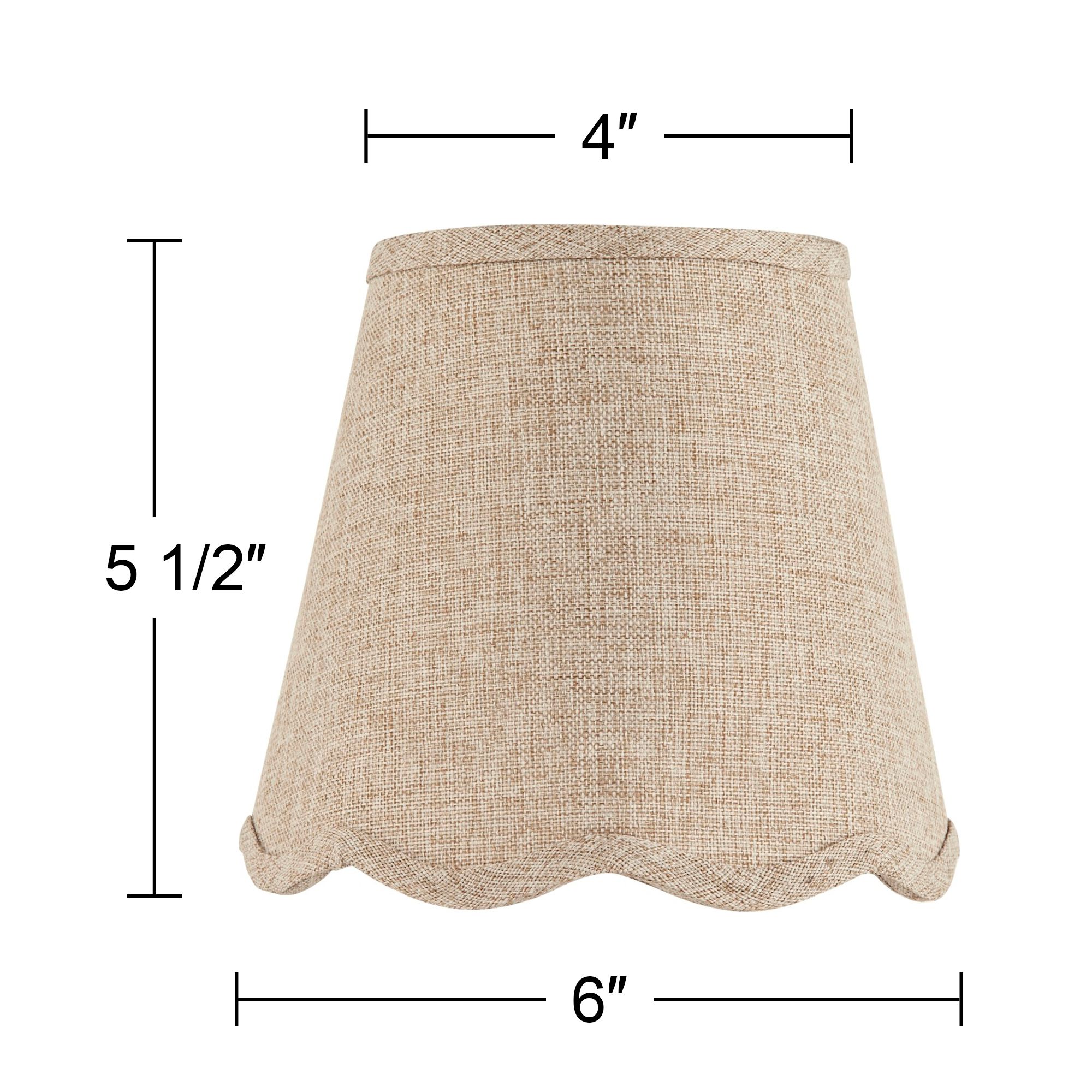 Springcrest Fawn Set of 2 Empire Lamp Shades 4x6x5.5 (Candle Clip)