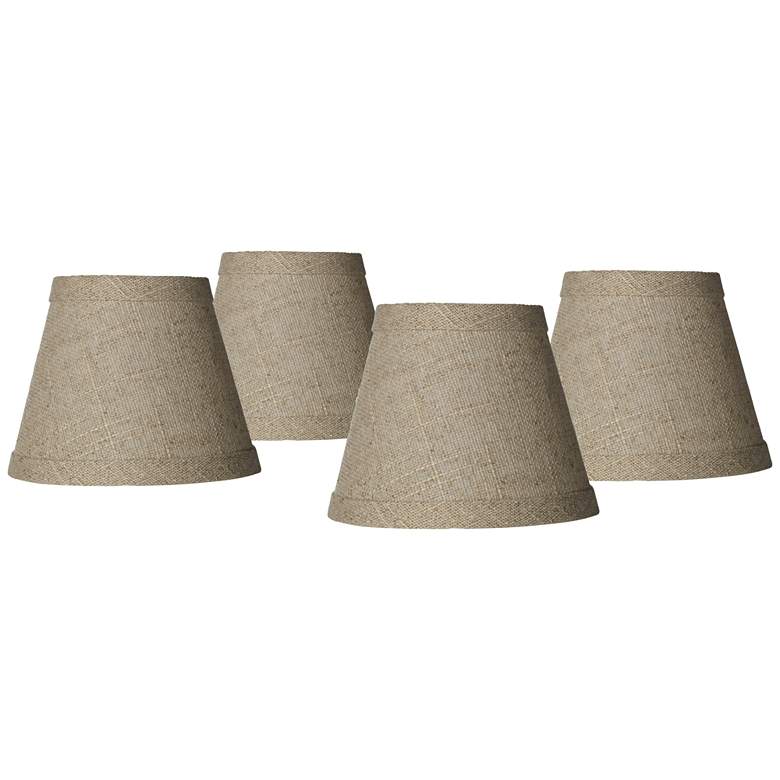 Image 1 Springcrest Fine Burlap Empire Clip Shades 3x5x4 (Clip-On) Set of 4