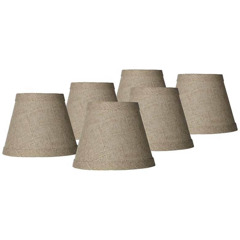 Image 1 Springcrest Fine Burlap Empire Clip Shades 3x5x4 (Clip-On) Set of 6